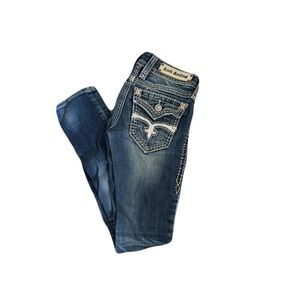 Rock Revival Blue Distressed Skinny Jeans